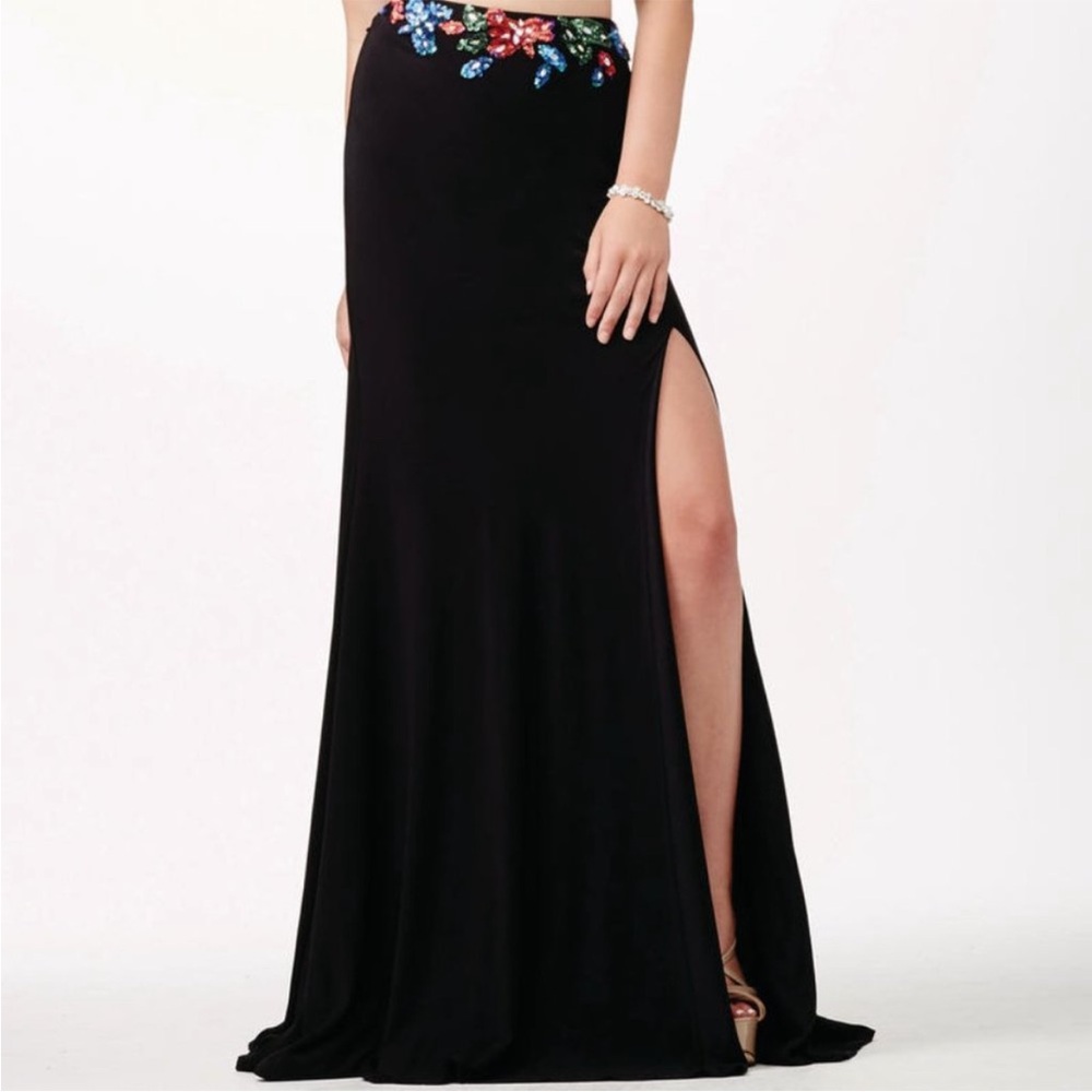 Jovani Classic Black Maxi Skirt